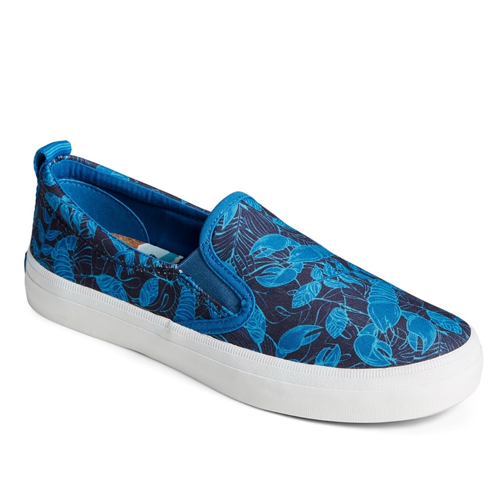 Sperry Top-Sider blue Navy Resort Crest slip on sneaker. Size 7. NIB NWT